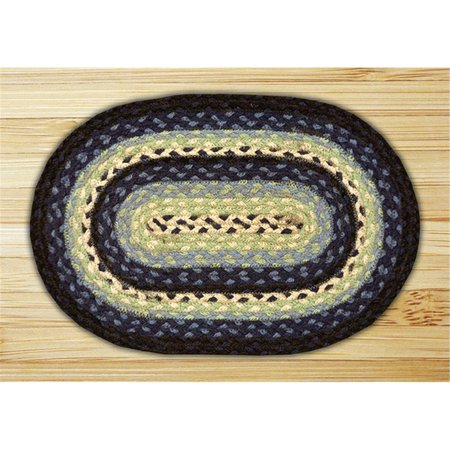 EARTH RUGS Blueberry-Creme Round Swatch 46-312